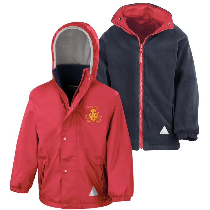 St Teresa's Catholic Primary School Red Waterproof Coat