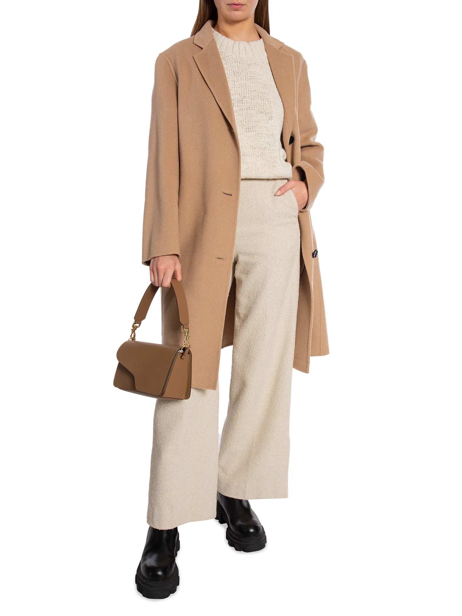 STAND COAT MAILE CAMEL