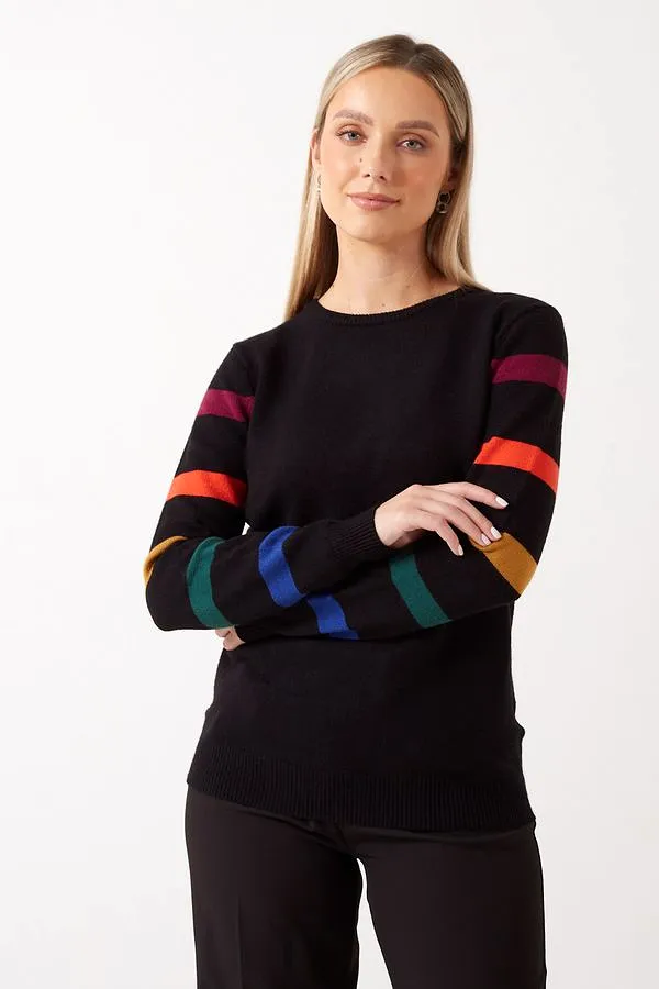 Sugarhill - Stacey Jumper - Black Stripe Sleeve