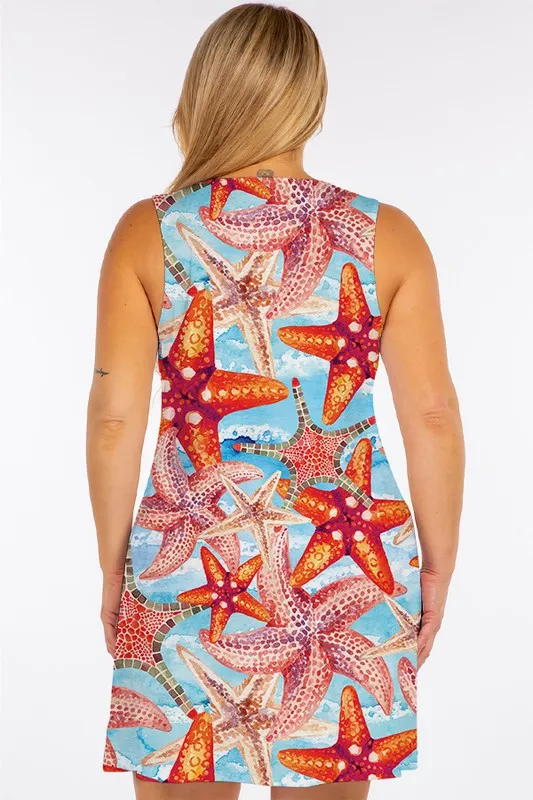 Summer Vacation Starfish Design Dress