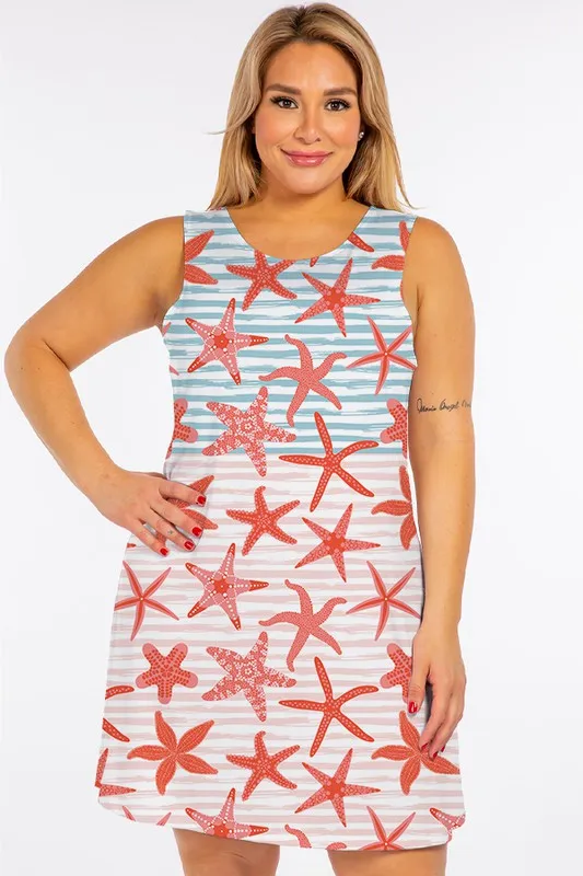 Summer Vacation Starfish Design Dress