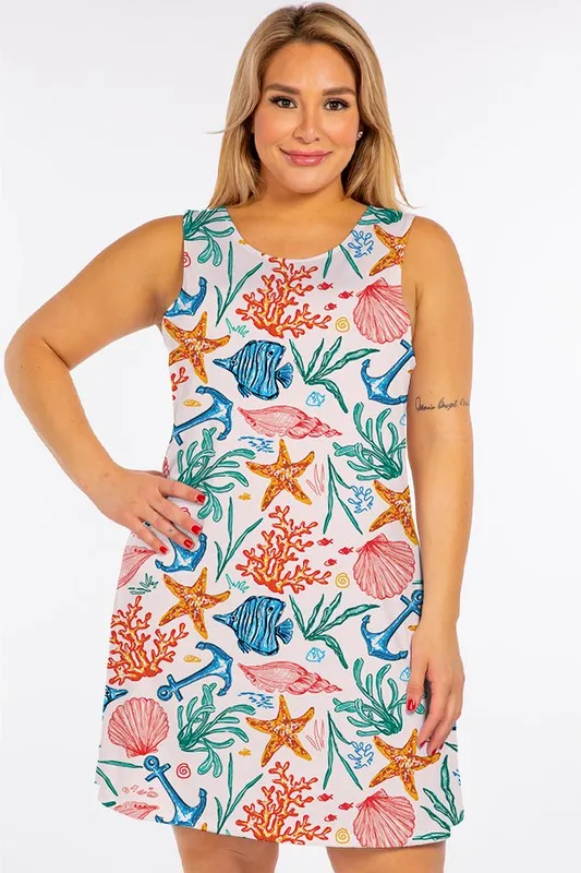 Summer Vacation Starfish Design Dress