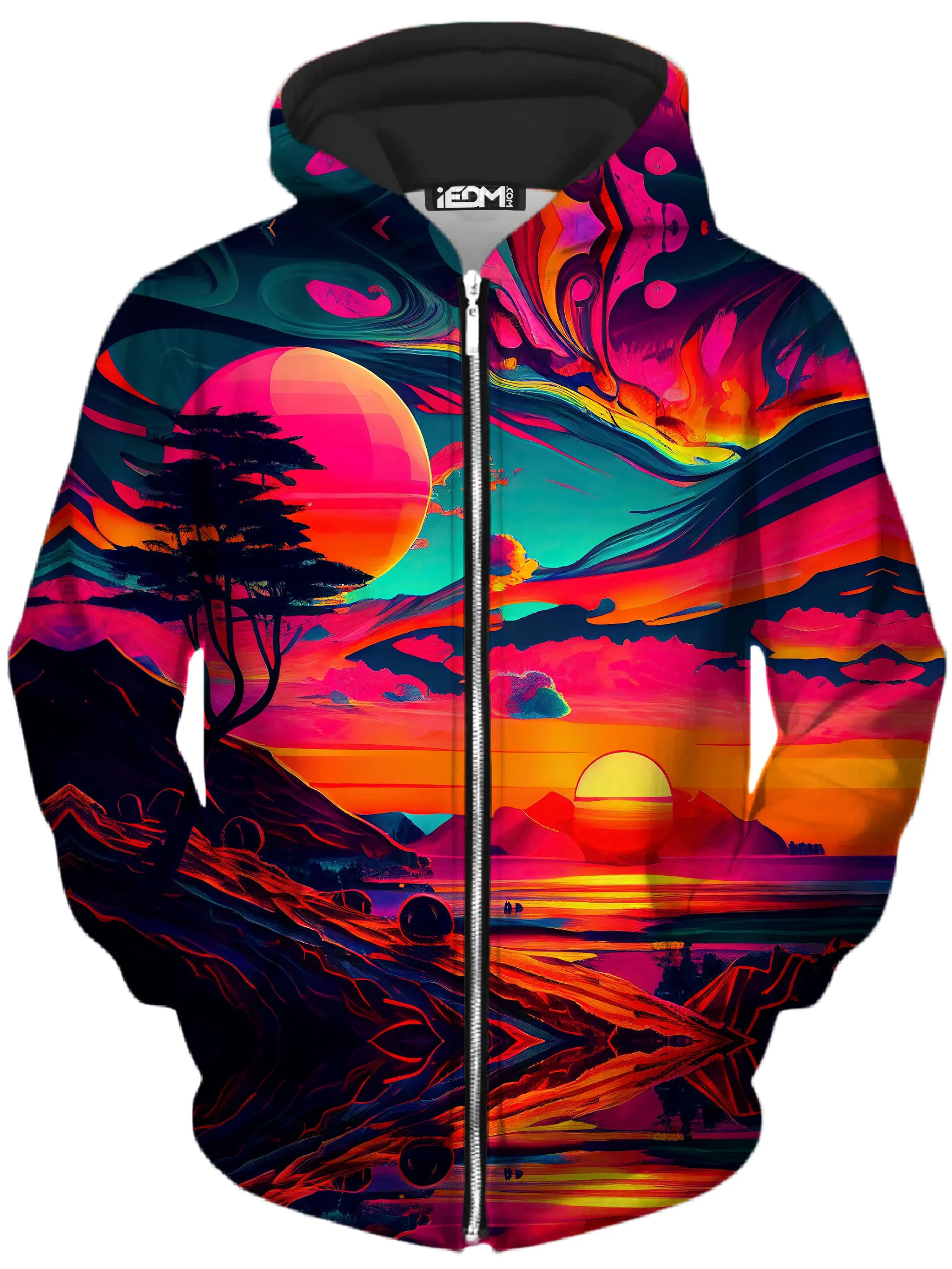 Sunset Melt Zip-Up Hoodie and Leggings Combo