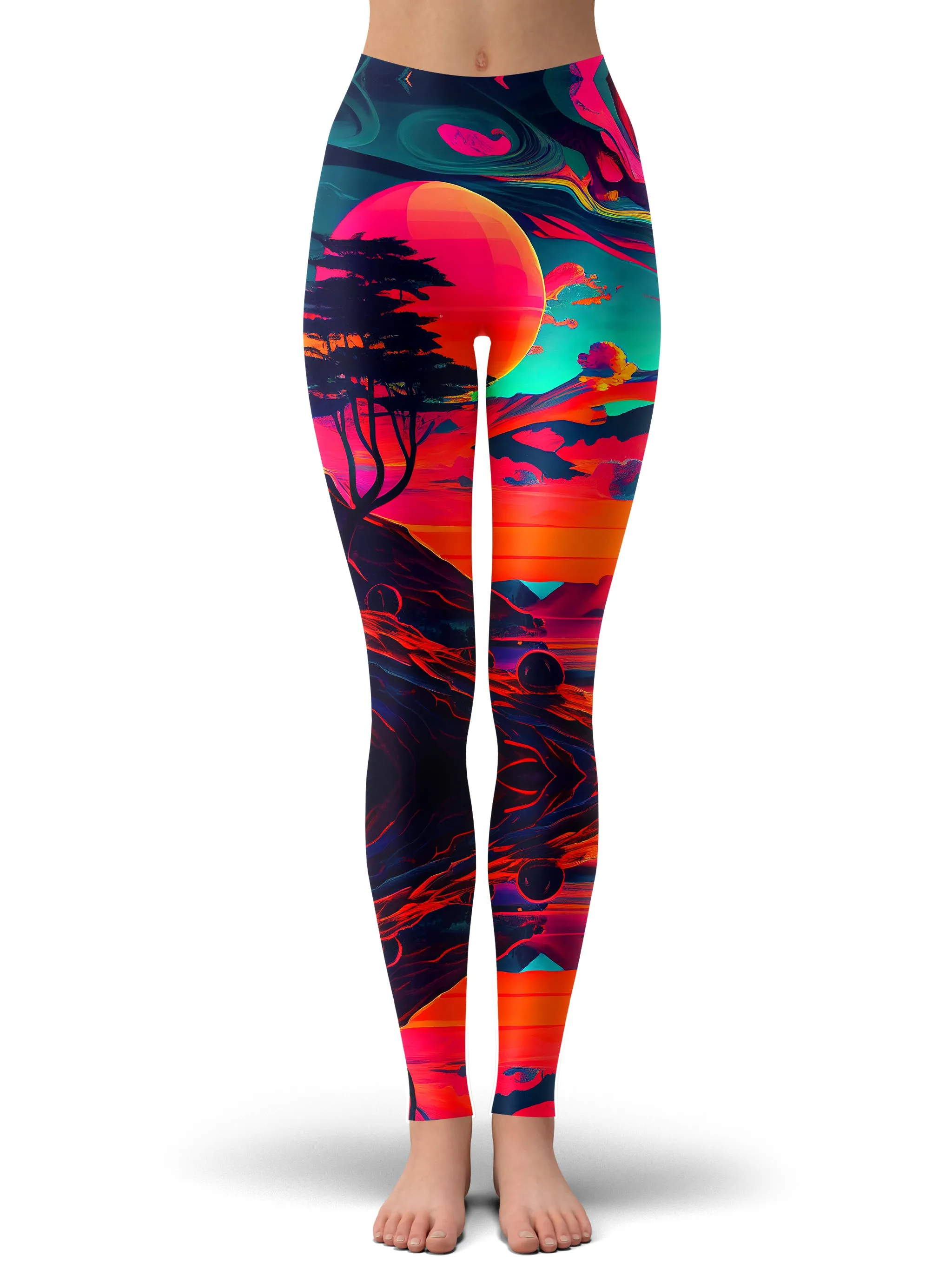 Sunset Melt Zip-Up Hoodie and Leggings Combo