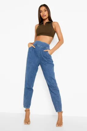 Super High Waist Corset Mom Jeans