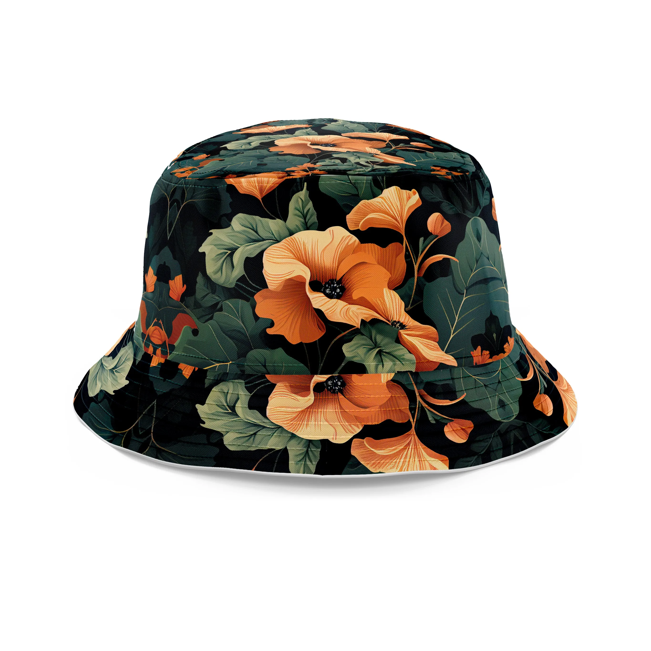 Tangerine Floral Bucket Hat