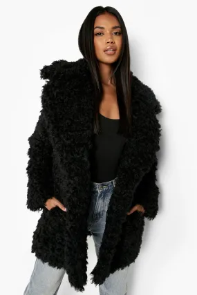 Teddy Faux Fur Collared Coat