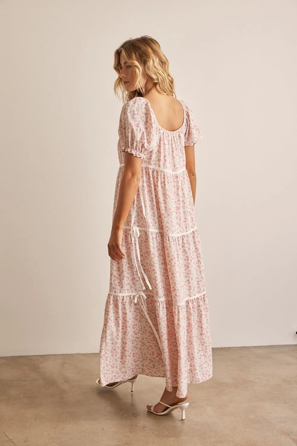 The Annalee Ribbon Detail Floral Maxi Dress