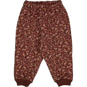 Thermo Pants Alex - maroon birds