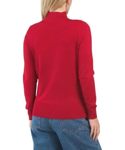 Tj Maxx Mock Neck Long Sleeve Pull Over Sweater With Mesh And Sparkles