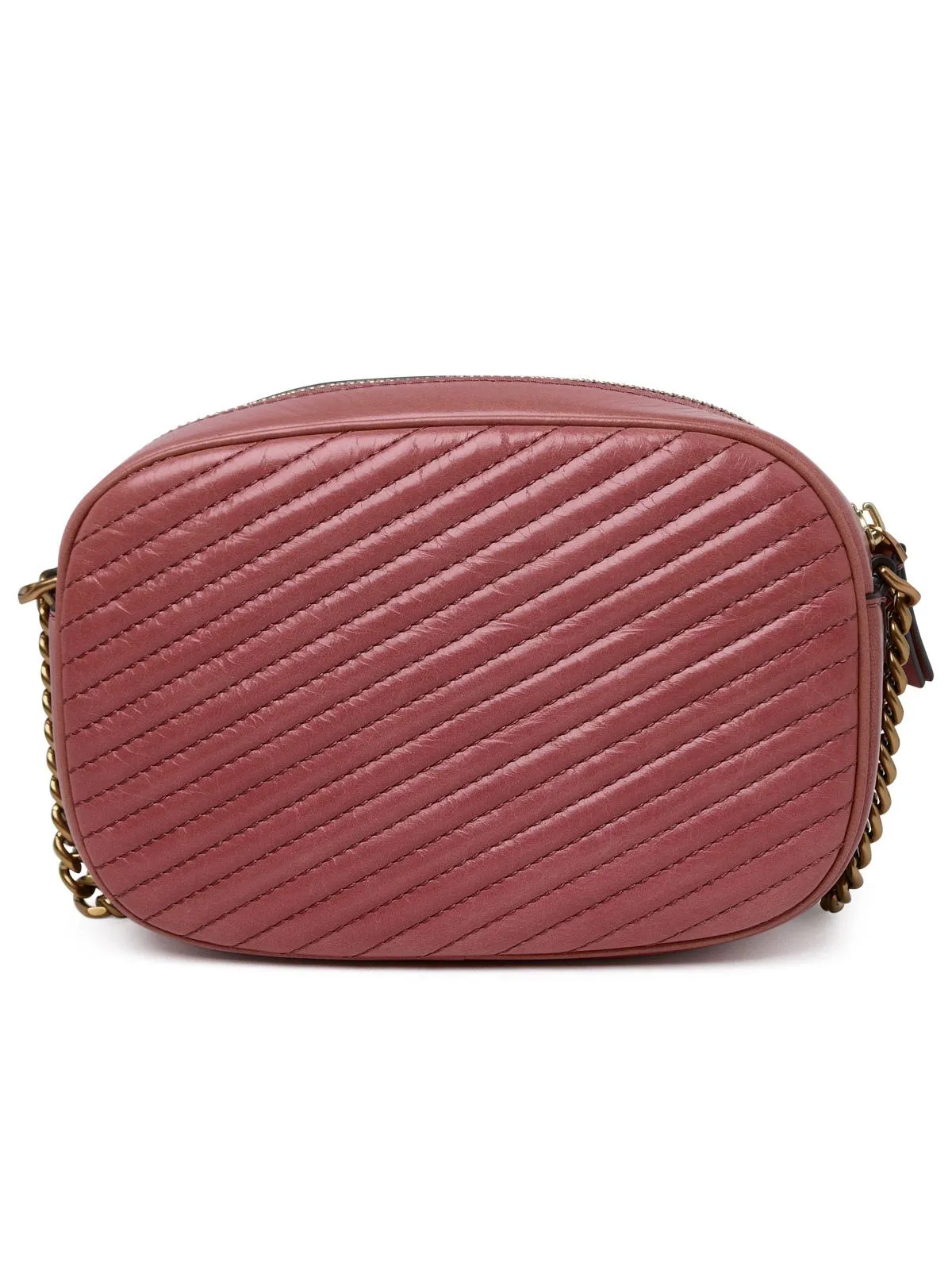 Tory Burch    Tory Burch Kira Moto Chevron Crossbody Bag In Magnolia Pink Aged Lear