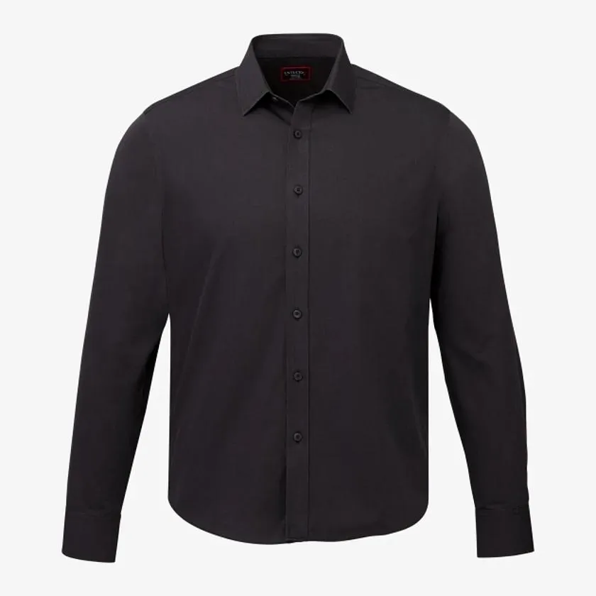 UNTUCKit Black Stone Wrinkle-Free Long Sleeve Slim-Fit Shirt Mens TM31361 Black