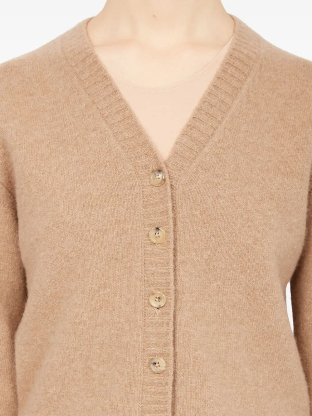 V-neck wool cardigan