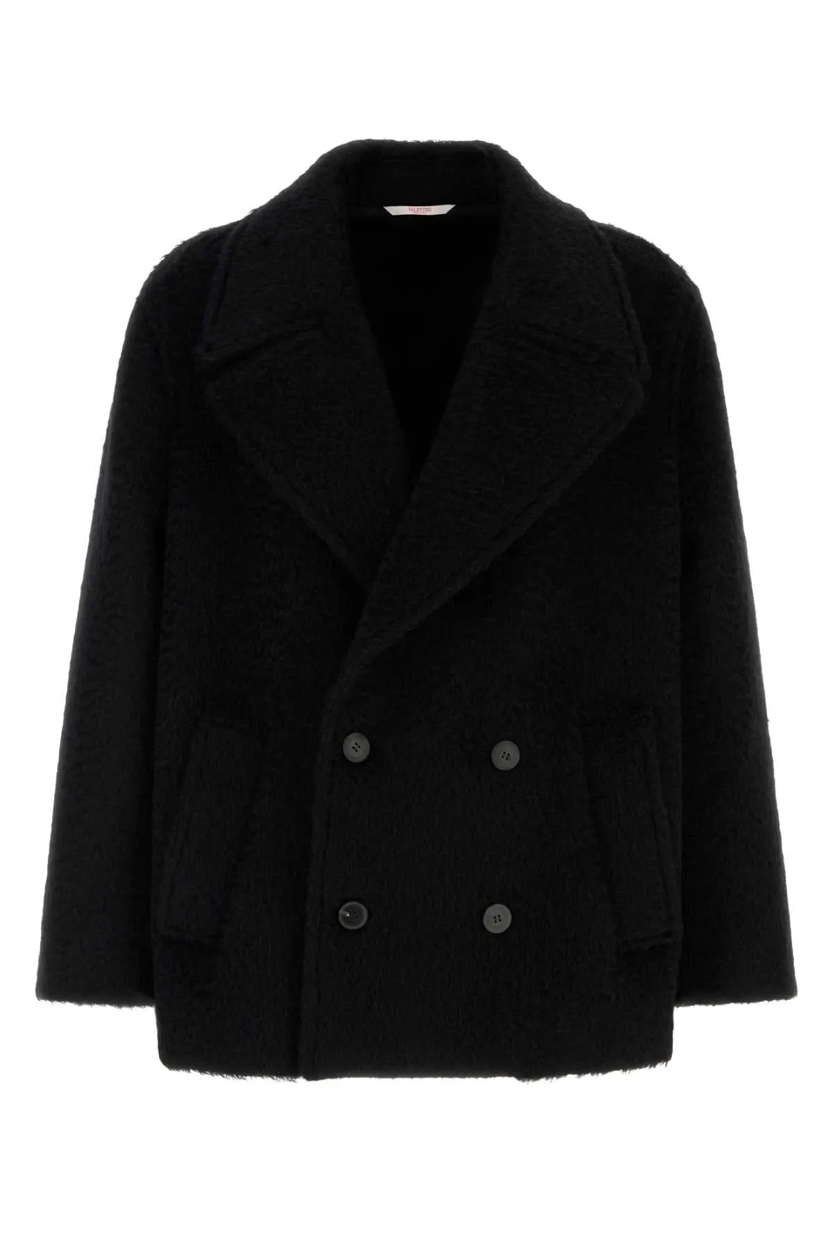 Valentino Garavani Slate Mohair And Wool Coat