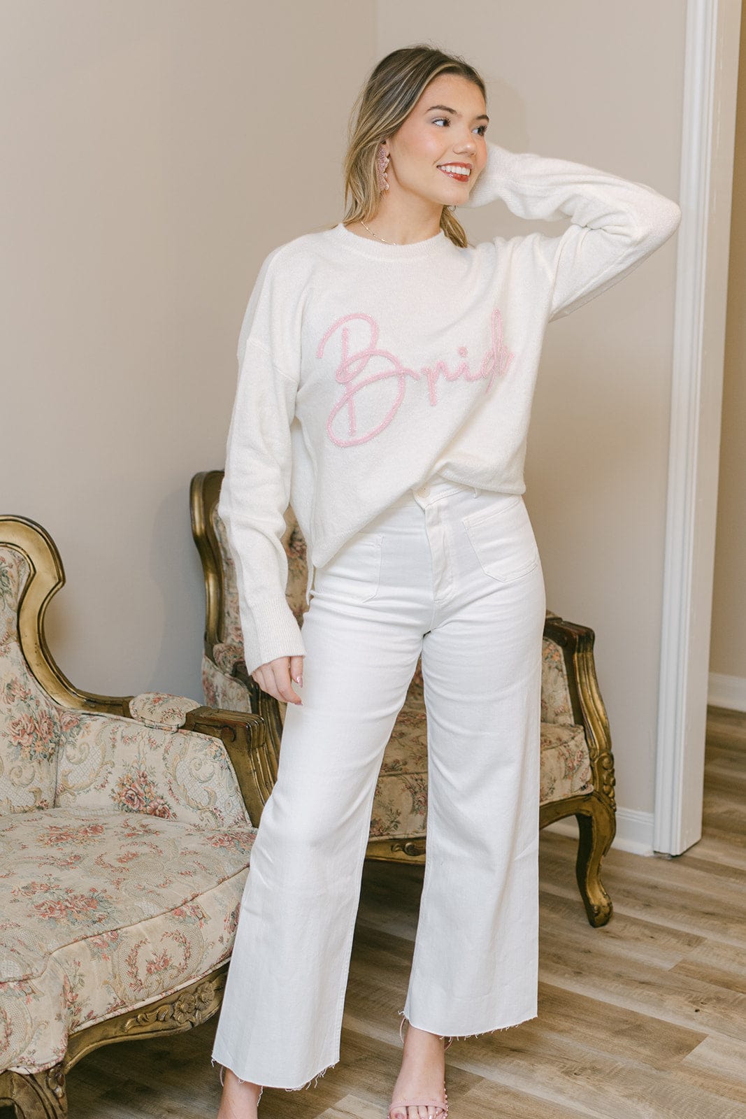 White Bride Tinsel Sweater