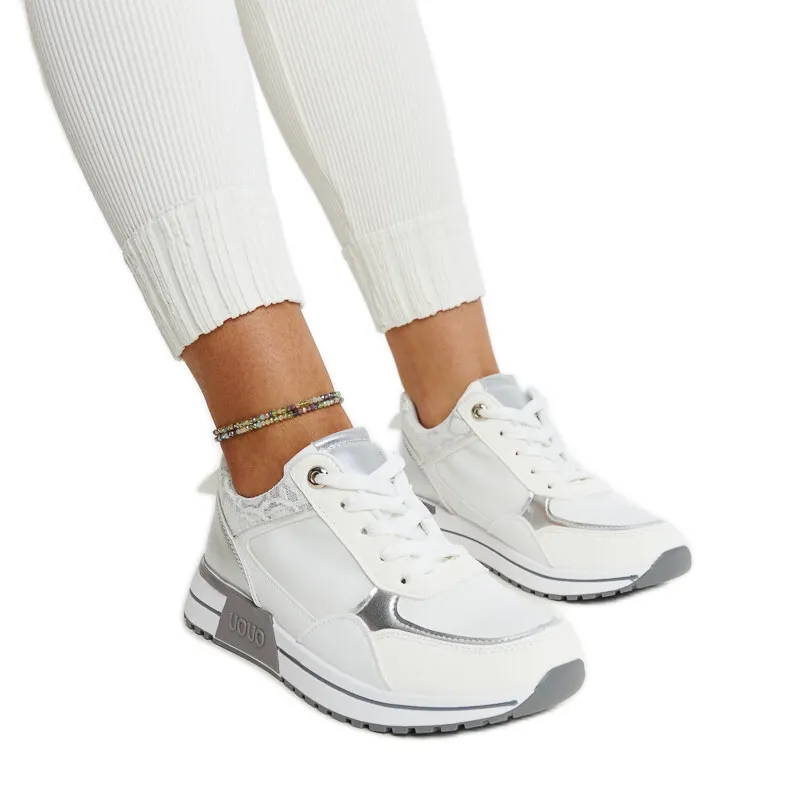 White sneakers on the Kerttu platform