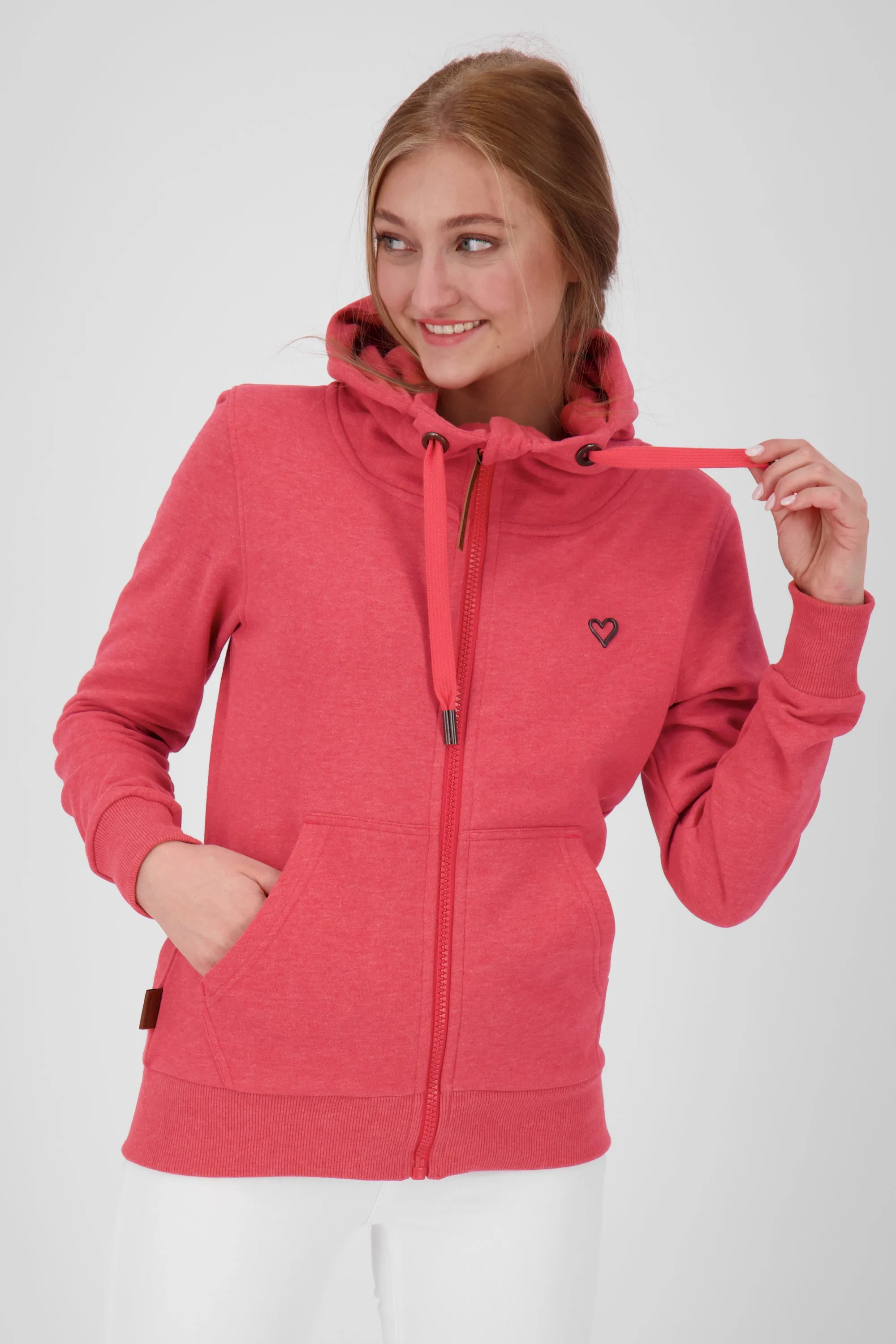 YasminAK A Hooded Sweat Jacket Rot