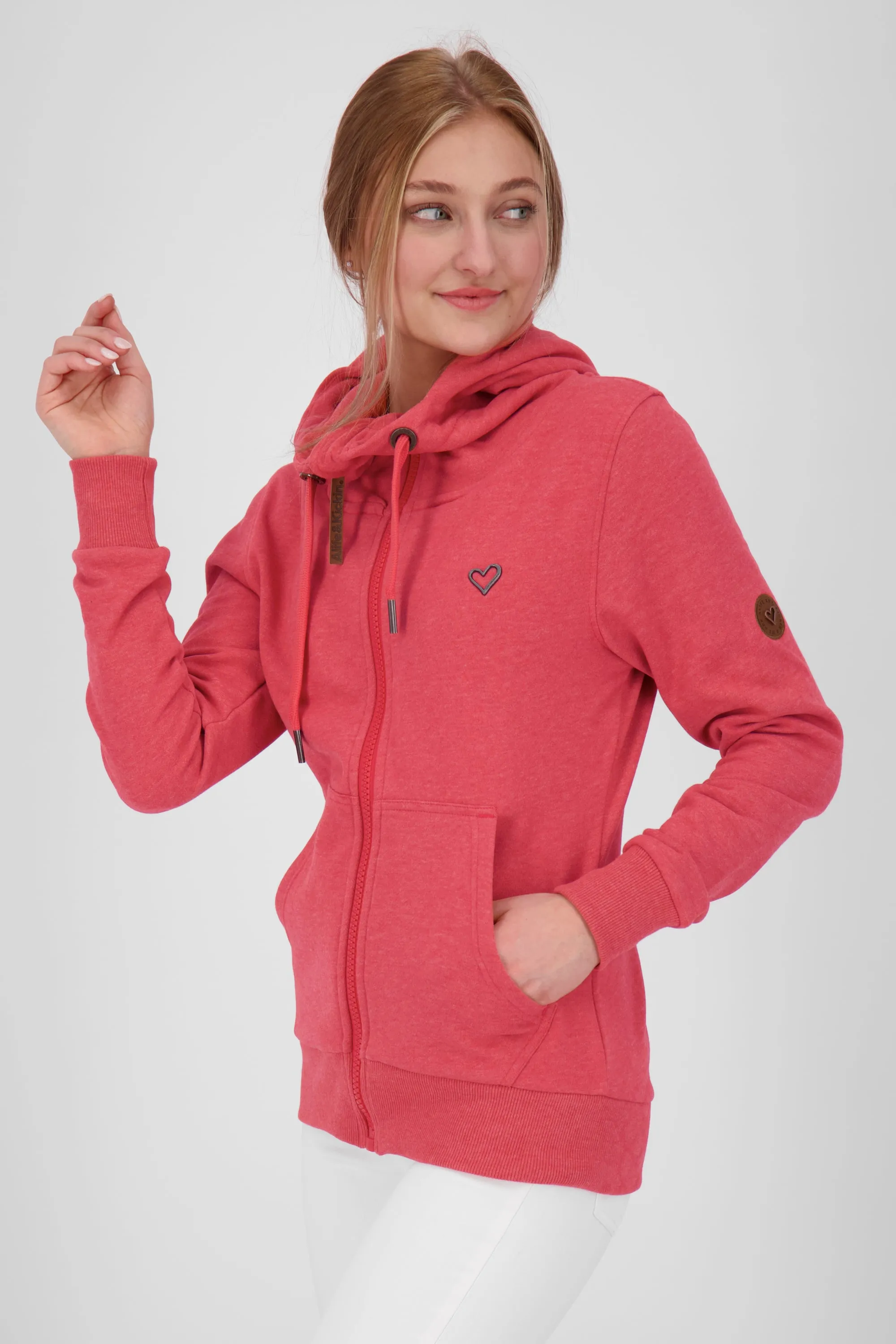 YasminAK A Hooded Sweat Jacket Rot