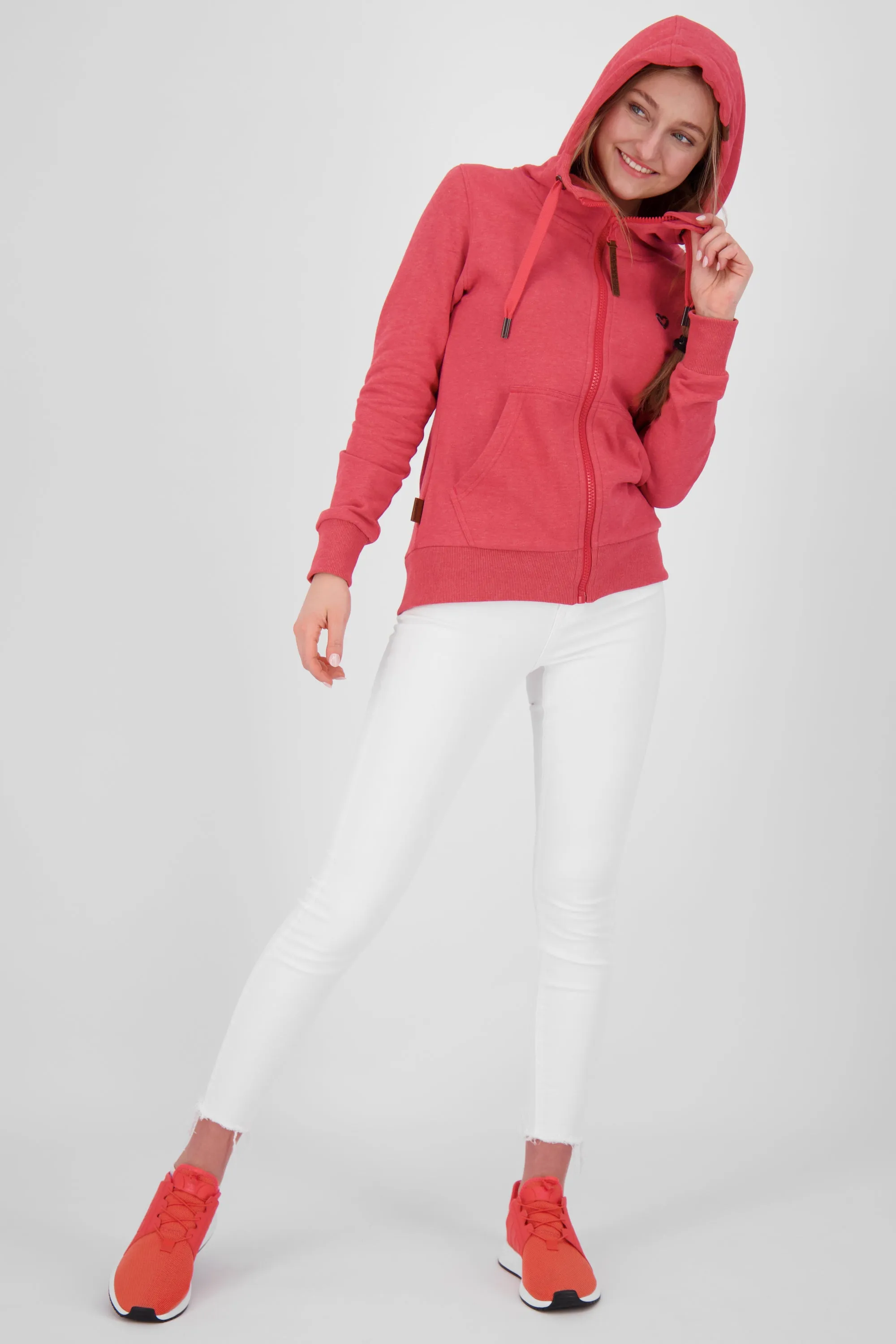 YasminAK A Hooded Sweat Jacket Rot