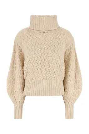 Zimmermann Sand Wool Blend Illustration Sweater