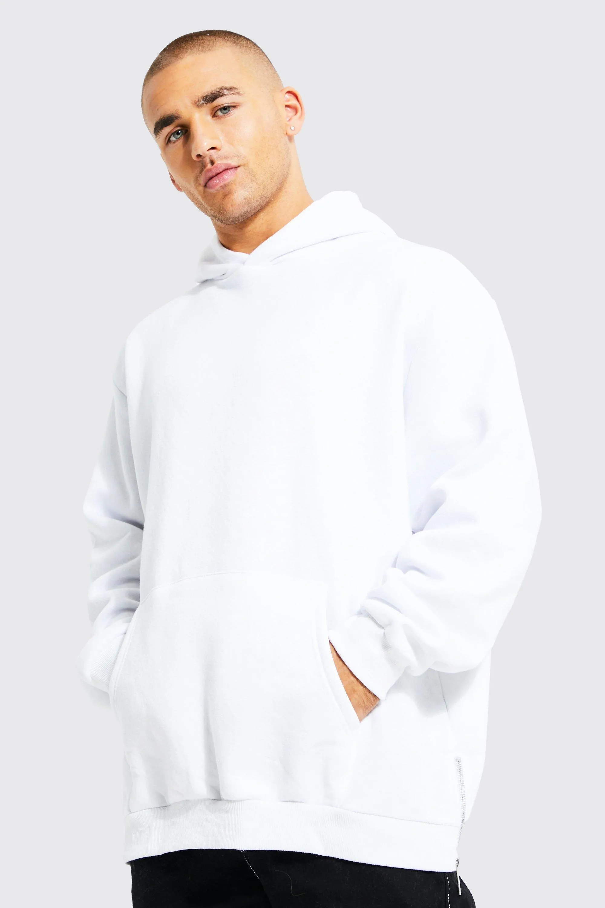 Zip Hem Oversized Hoodie